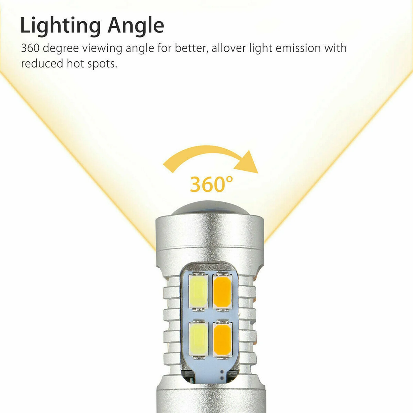 

2PCS Bulbs Dual Color LED Bulb Canbus Car Turn Signal Lamp