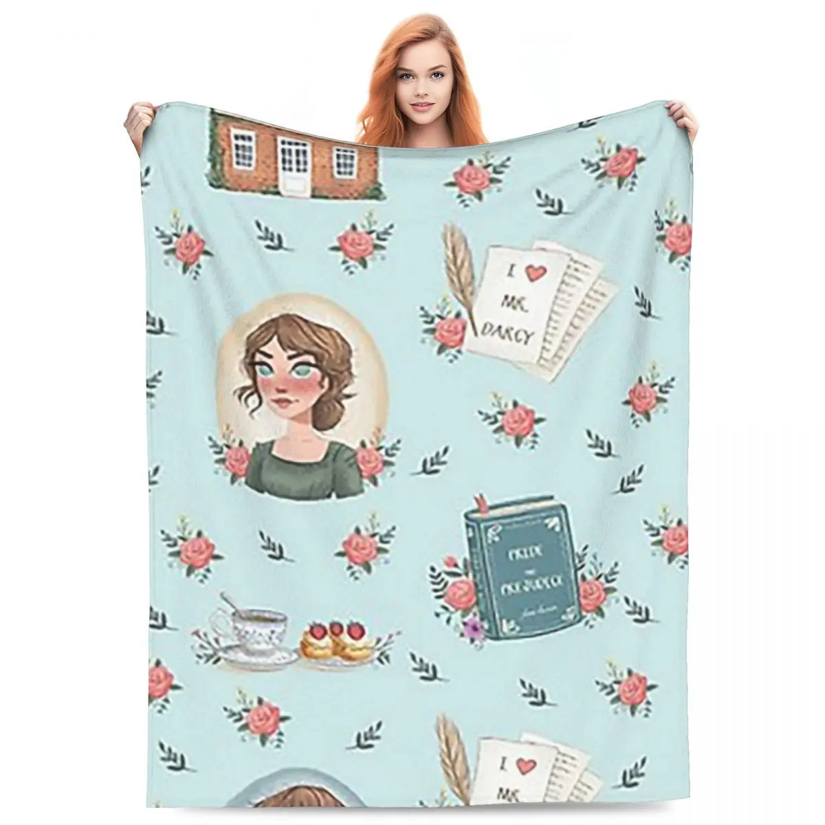 

Гордость и предубеждение - Джейн Остин Inspiration Одеяло Флисовое одеяло для дивана Постельное белье Дорожные пледы Покрывало Одеяло