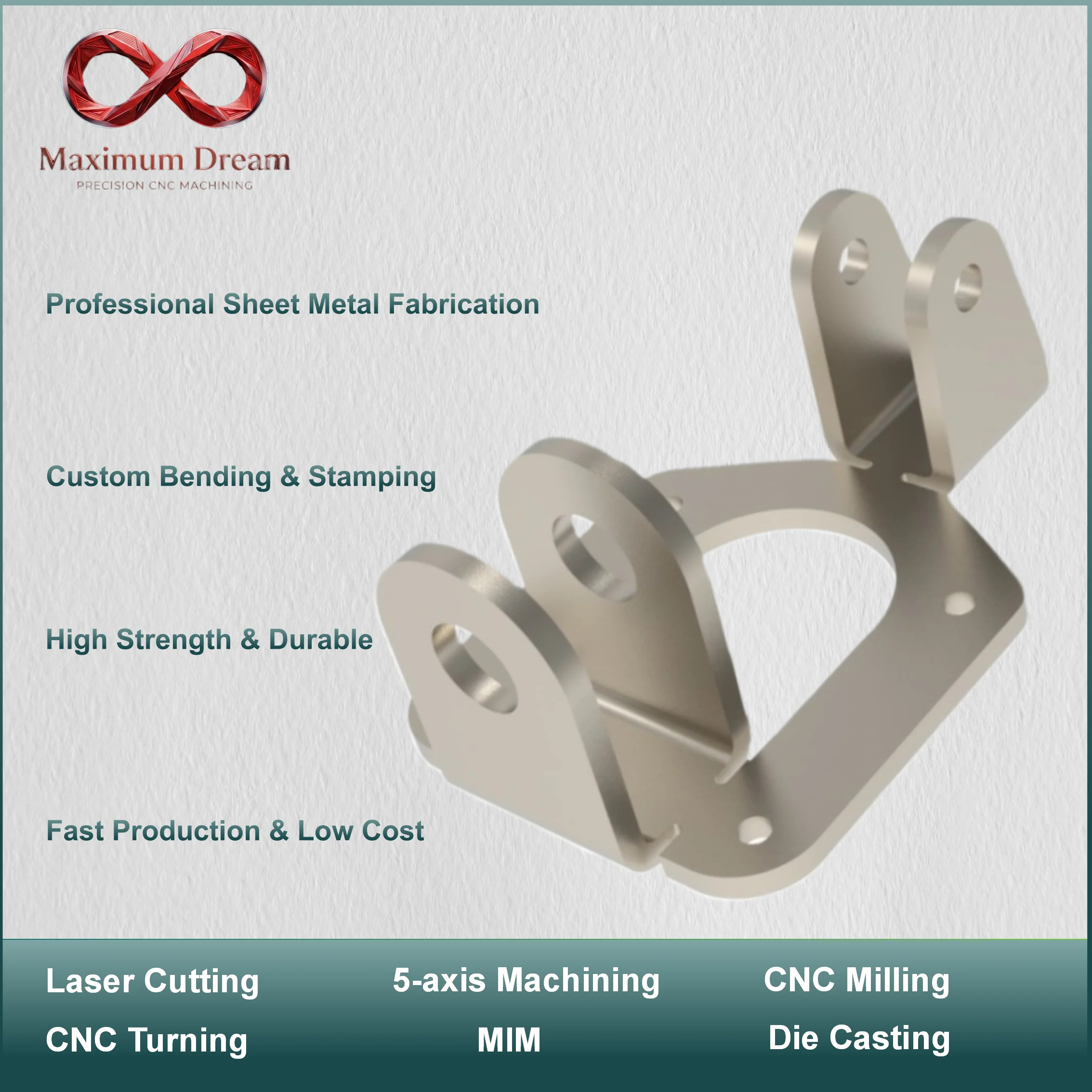 Precision Aluminum Laser Cutting Service Colorful Anodizing Sandblast Custom Mounting Bracket Sheet Metal Panel 1pc