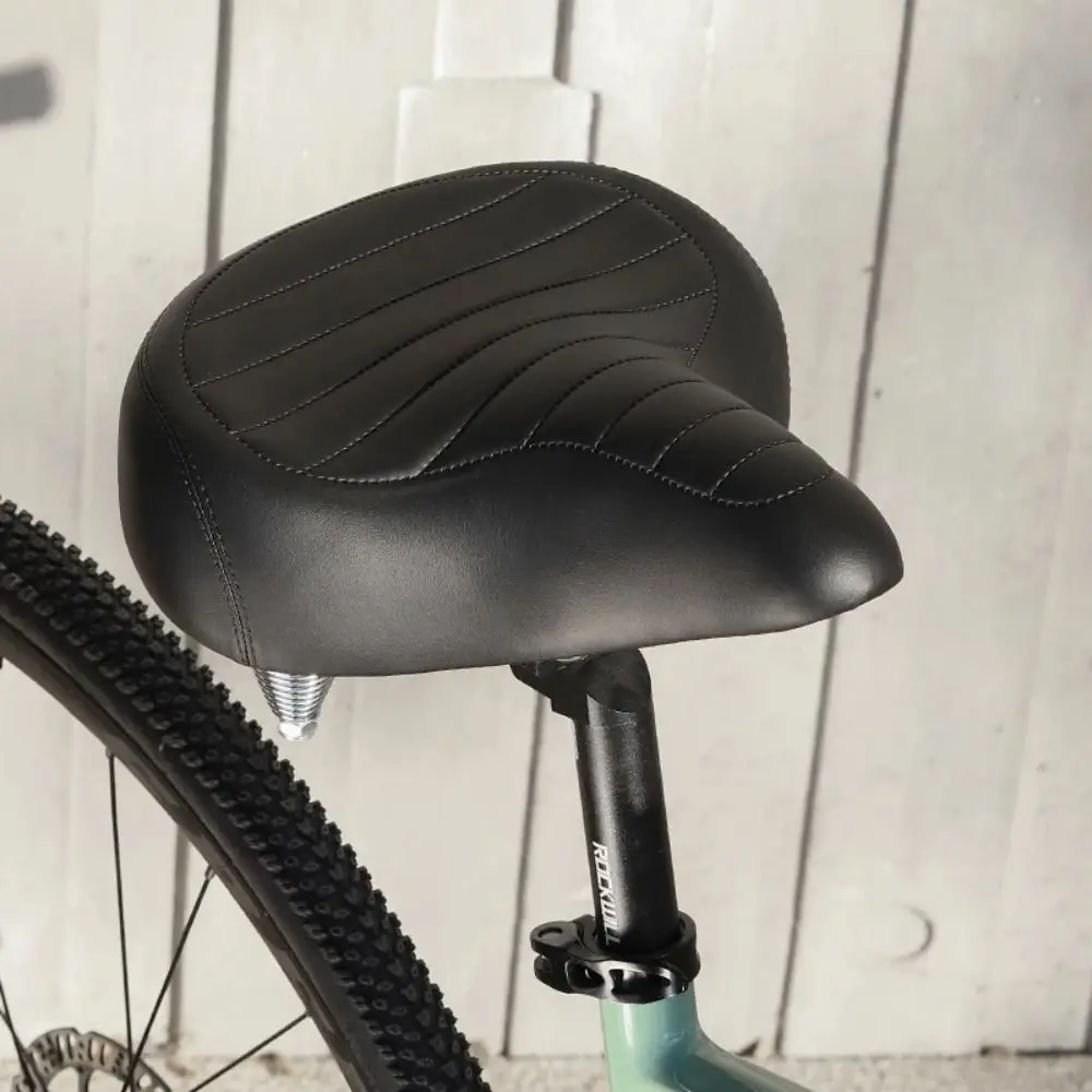 

MTB Spring Bicycle Seat Cushion Shock-Absorbing Leather Retro Bicycle Saddle Comfortable Brown Black Mountain Bike Seat