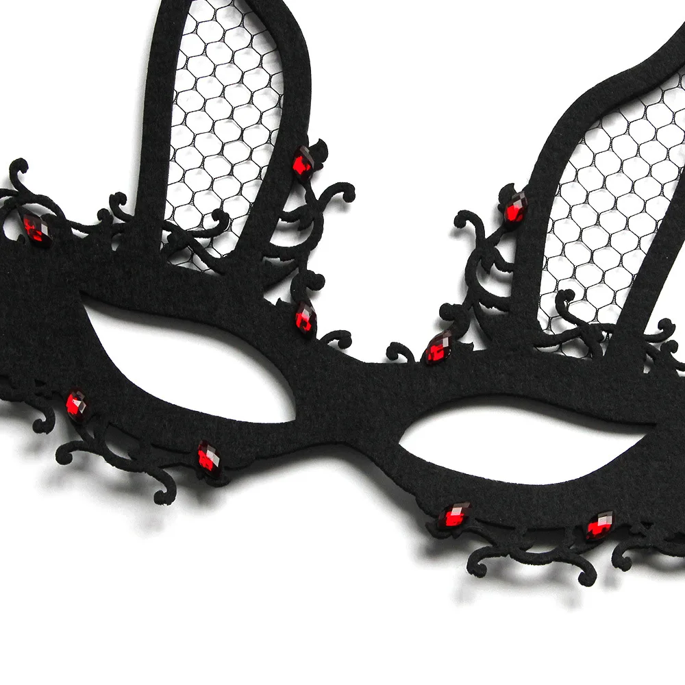 Sexy Rabbit Half Face Masquerade Eye Mask donna Blindfold Bunny girl Bar Costume Party Cosplay Party Mask Costume di Halloween