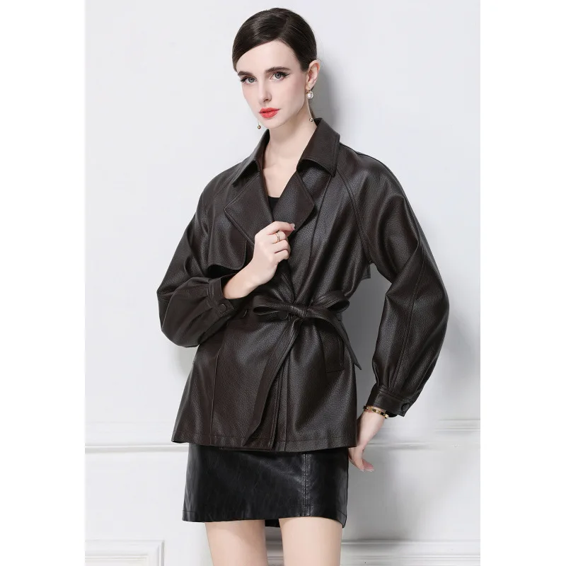 Capispalla neutro lungo Sve slim fit punk Sle Jaet Street Faion in pelle PU opaca per uomo e donna