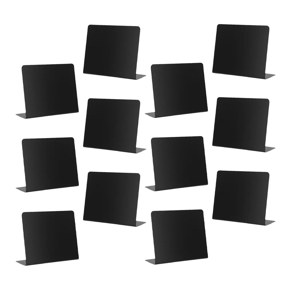 12 Pcs Mini Desktop Sign Decor Drawing Blackboards Multifunctional Price Tag Pvc for Restaurant Signs