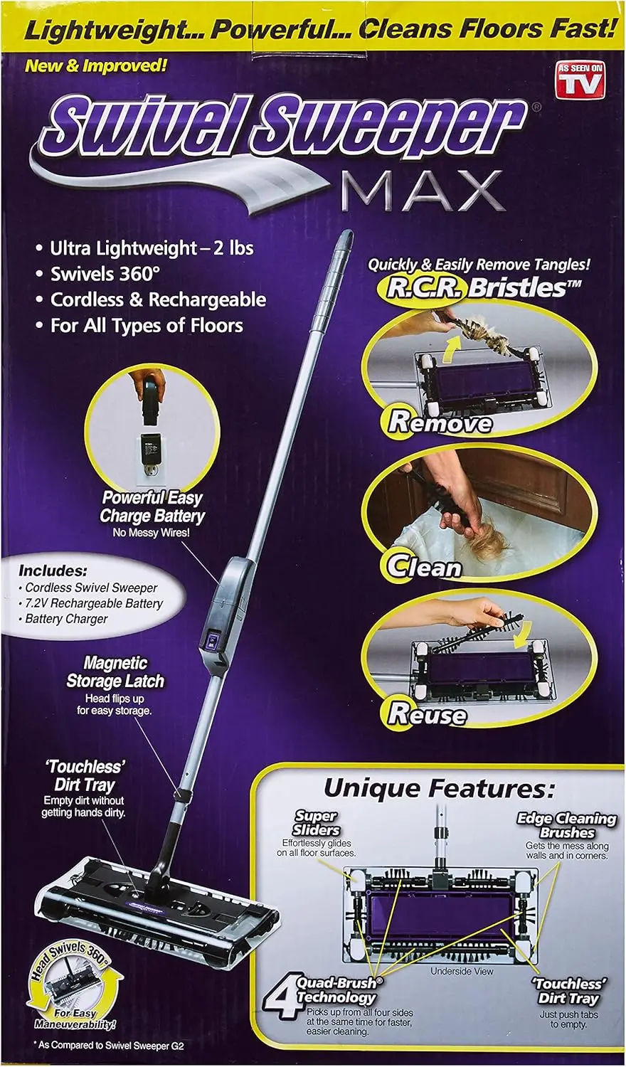 Spazzatrice girevole Max Cleaner per una facile pulizia dei pavimenti