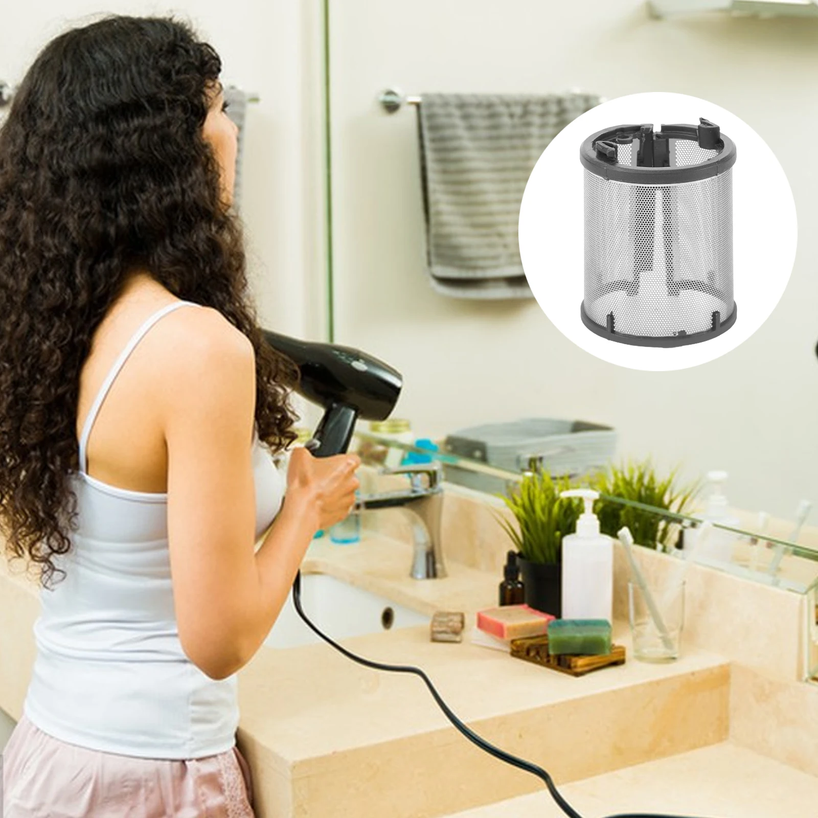 قفص داخلي لمجفف الشعر، غطاء شبكي بديل، ملحق حماية أساسي متوافق مع غطاء مقاوم للغبار، جزء مجفف