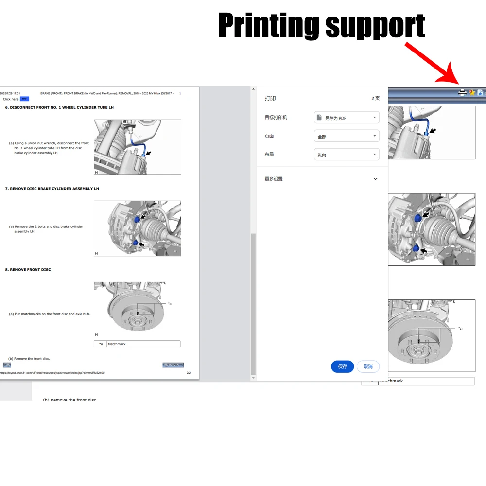 For Toyota US Online Software Printing Support Workshop Repair Automatic Updates Support PC Webpage Android