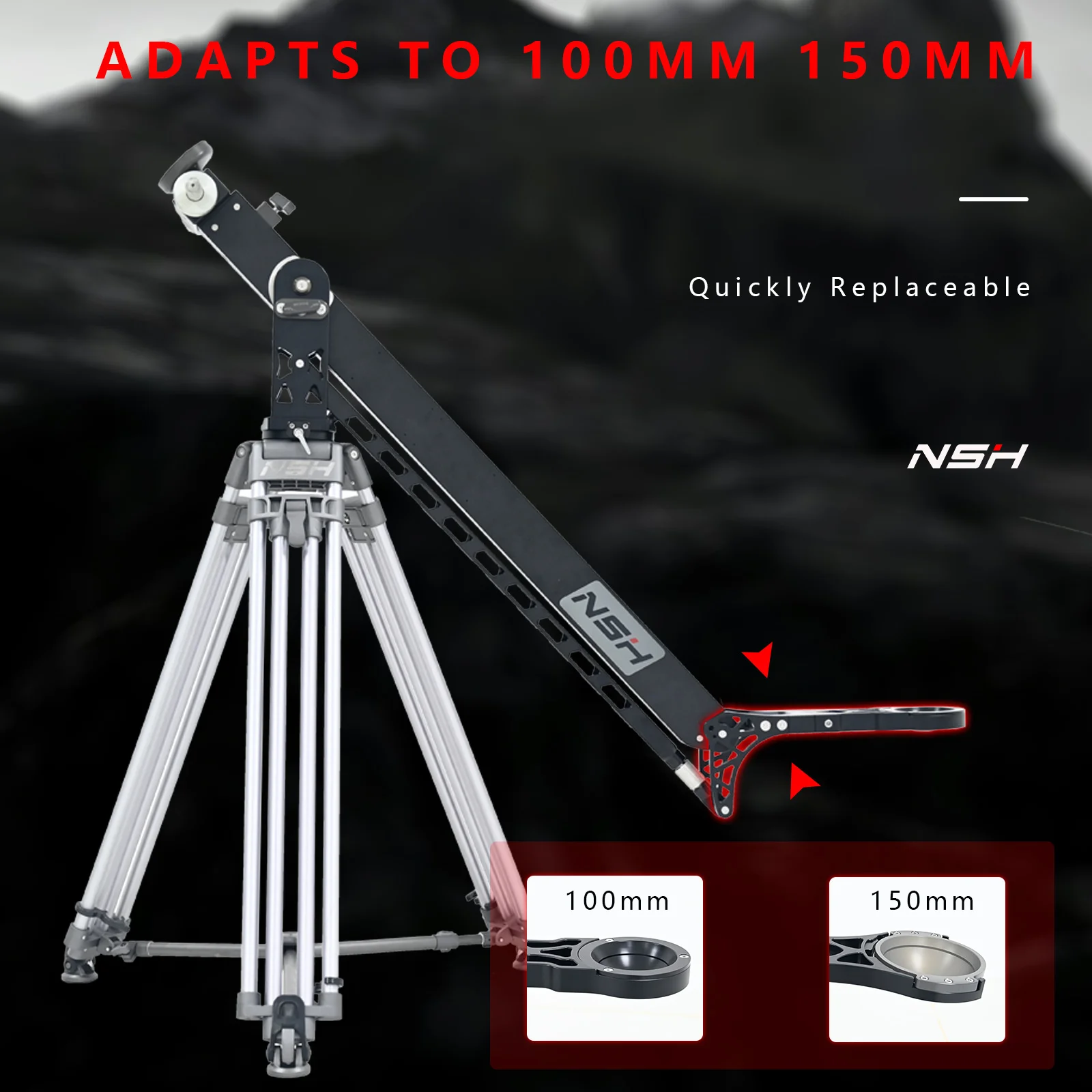 NSH Telescopic Camera jib Crane Rocker Arm Photography Equipment For Making Film