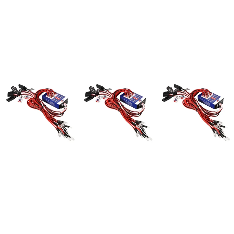 AS96-3X12 LED-Beleuchtungsset Lenkbremse Simulation Blitzlicht für Modelle im Maßstab 1:10 RC Auto Yokomo Tamiya HSP HPI AXIAL
