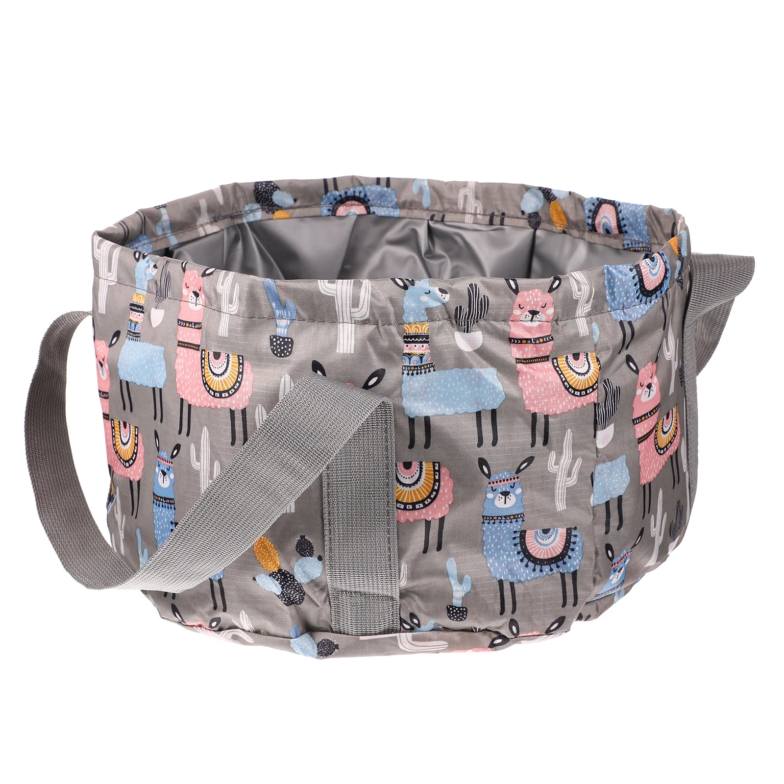 1 قطعة حوض القدم المحمولة القابلة للطي 21L مقاوم للماء النايلون في الهواء الطلق القدم تمرغ حوض السفر التخييم دلو للماء متعددة الأغراض