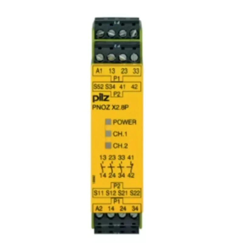 PNOZ X2.8P 777301 Safety Relay 24V AC/DC, Dual Channel 3 Contacts LED Indicator, Multi-Certified Industrial Control Relay