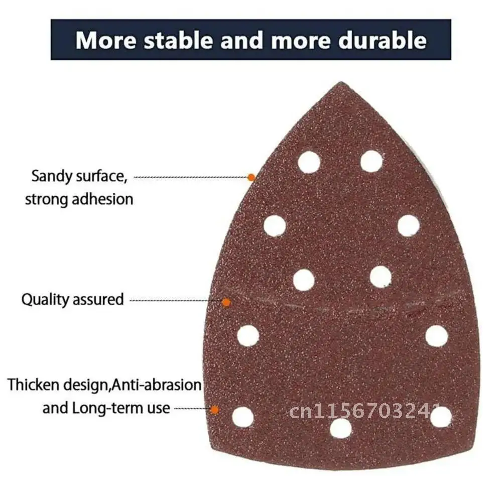 10PCS Aluminum Oxide Mouse Sanding Sheets For Bosch PSM 100A Orbital Sander Detail Palm Pads Discs Sandpaper Abrasive Paper