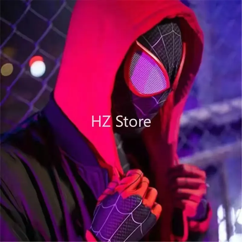 Marvel Spider-Man: Into The Spider-Verse Miles Morales Zentai Jumpsuit COS Clothing Halloween Cosplay Costume Adult Children