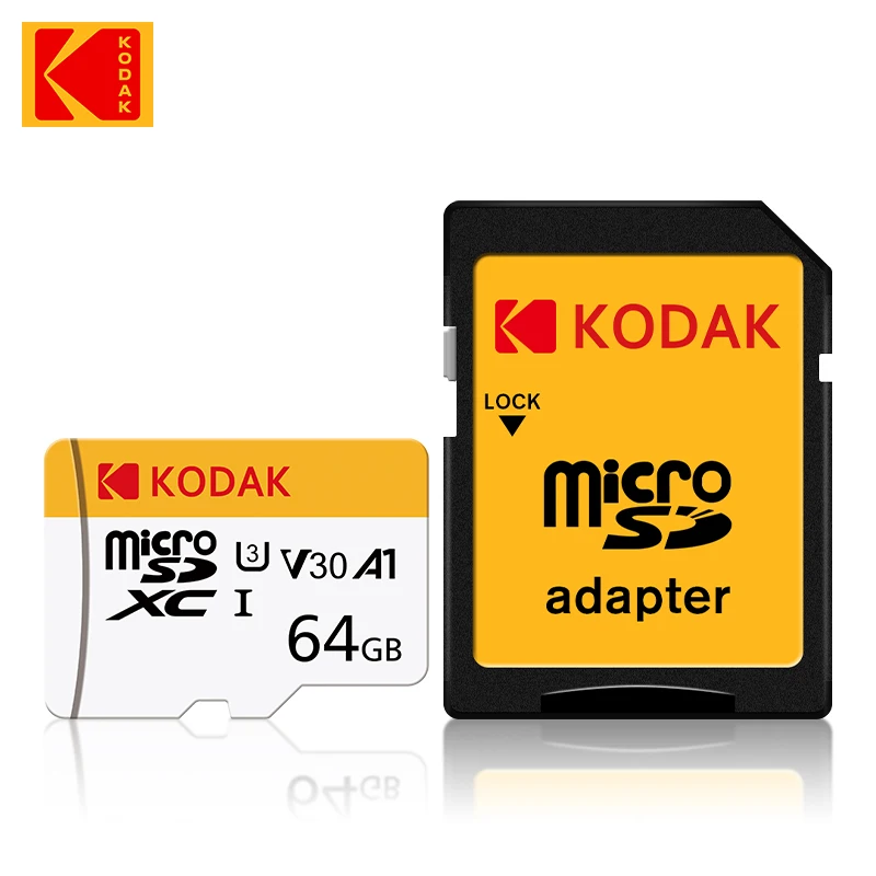 KODAK Micro SD TFcard 256GB 64GB 32GB Memory Card 128GB Class 10 Microsd SD Card 100MB/S UHS-I A1 Card for Phone/PC