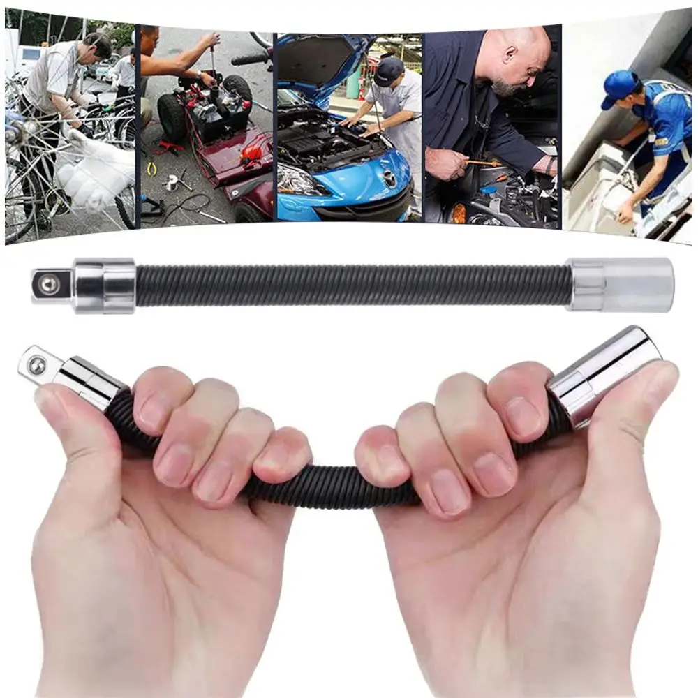 Flexible Shaft Drive Socket Extension Bar Conversion Head Ratchet Wrench Post Extension Rod High Torque 1/4 3/8 1/2