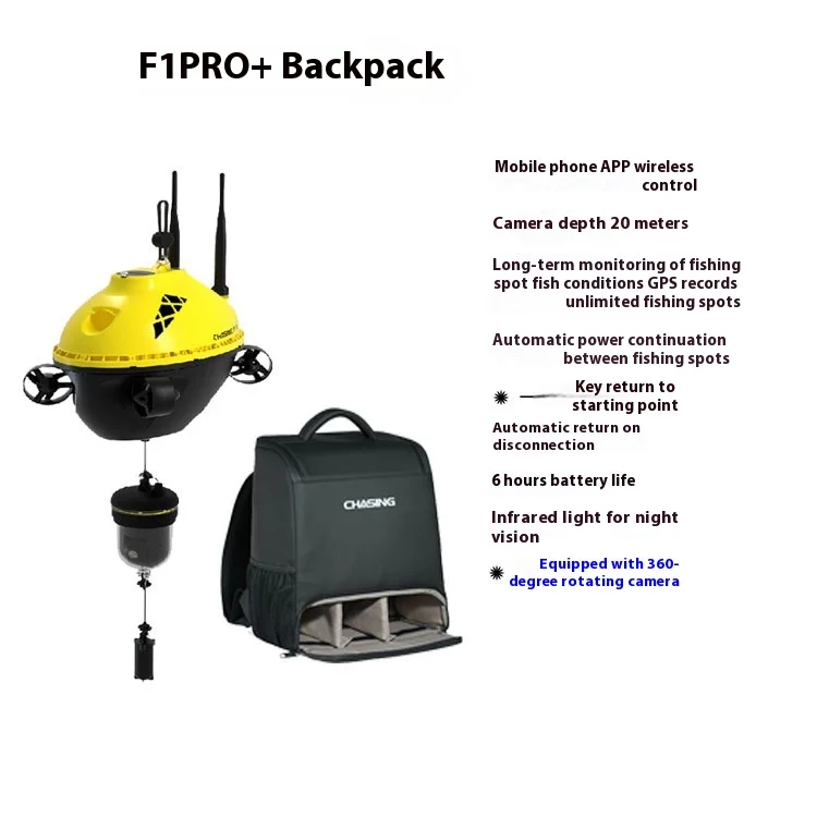 F1PRO Remote Control VisualFish Finder - HD Wireless Mobile PhoneInfrared Sonar Night Vision Underwater Camcorder