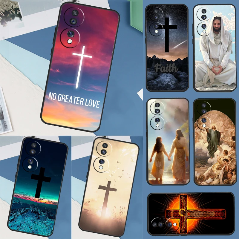 New Faith Christian Religious Jesus Case For Huawei P20 P30 Pro P40 Lite P Smart Z Nova 9 Honor X8 X9a 50 70 Magic 5 Pro Cover