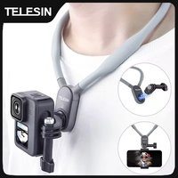 TELESIN Silicone Neck Hold Mount for GoPro Hero 13 12 11 10 9 8 Insta360 DJI Osmo Action Smartphone Magnetic Action Accessories