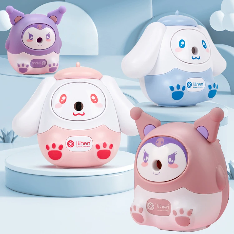 

Sanrio точилка для карандашей, милая Kuromi Cinnamoroll, полностью автоматическая точилка для карандашей, детские строительные принадлежности, канцелярские принадлежности