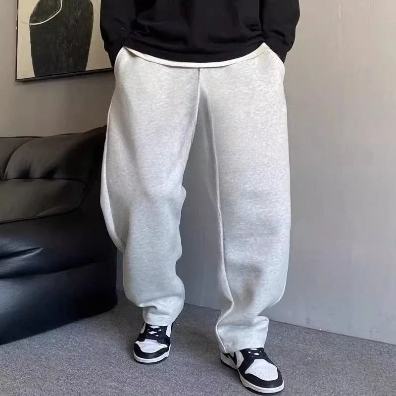 

Тяжелые повседневные брюки, мужские весенне-осенние спортивные спортивные штаны, драпировка в американском стиле High Street, широкие брюки для пар