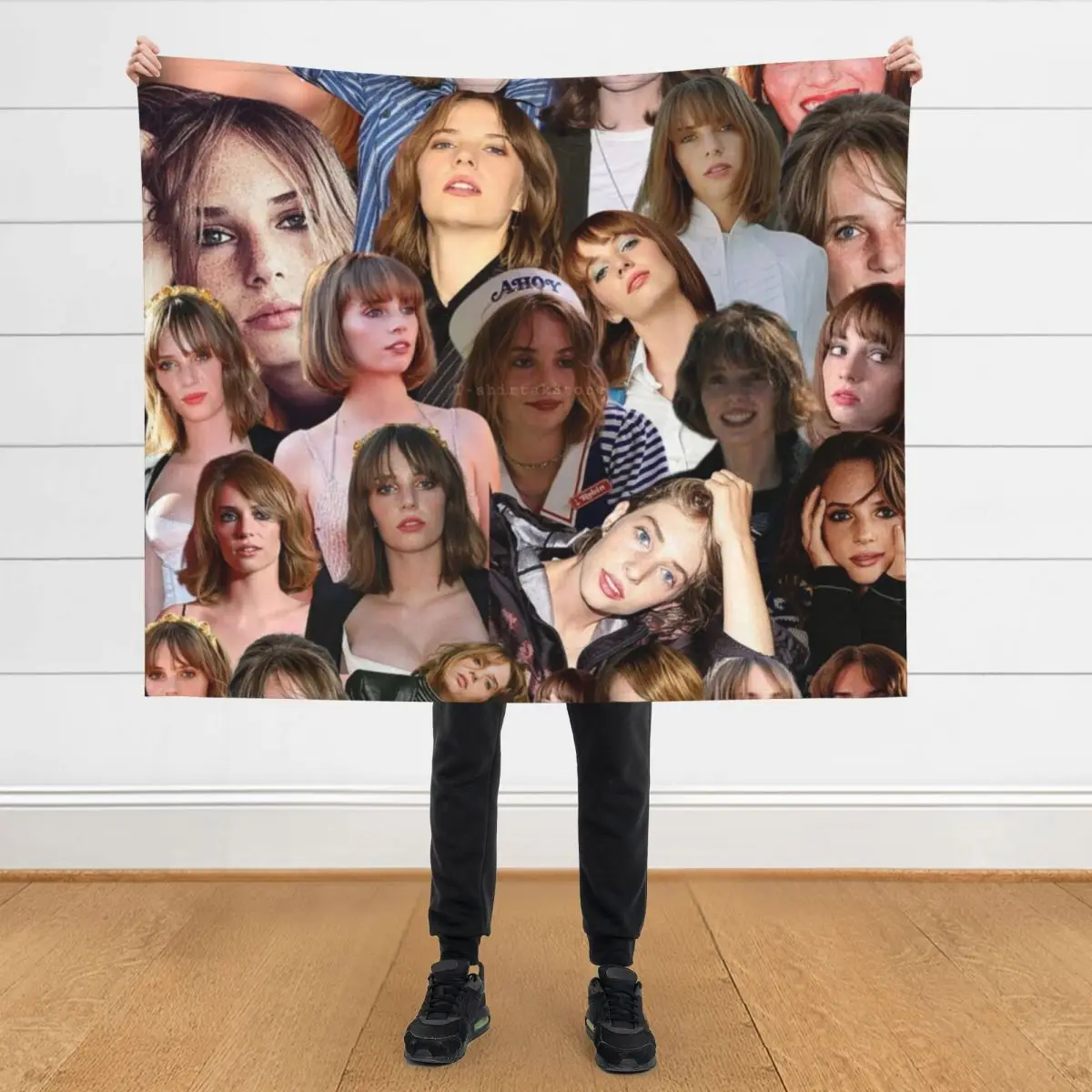 

maya hawke photo collage Throw Blanket Flannel Fabric Travel Designers Blankets