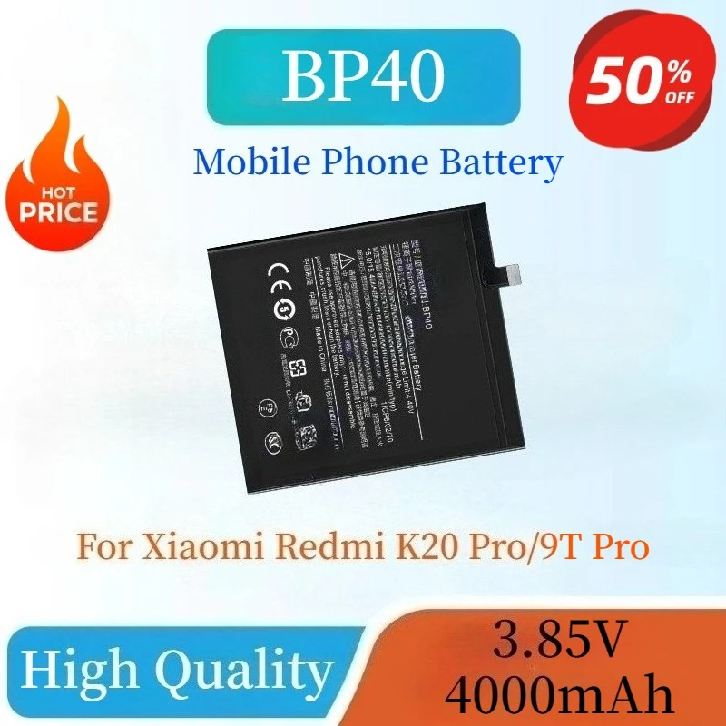 

Высококачественный новый сменный аккумулятор BP40 BP41 3,85 В 3900 мАч для Xiaomi Redmi K20 Pro Mi 9T mi9T, аккумулятор для телефона