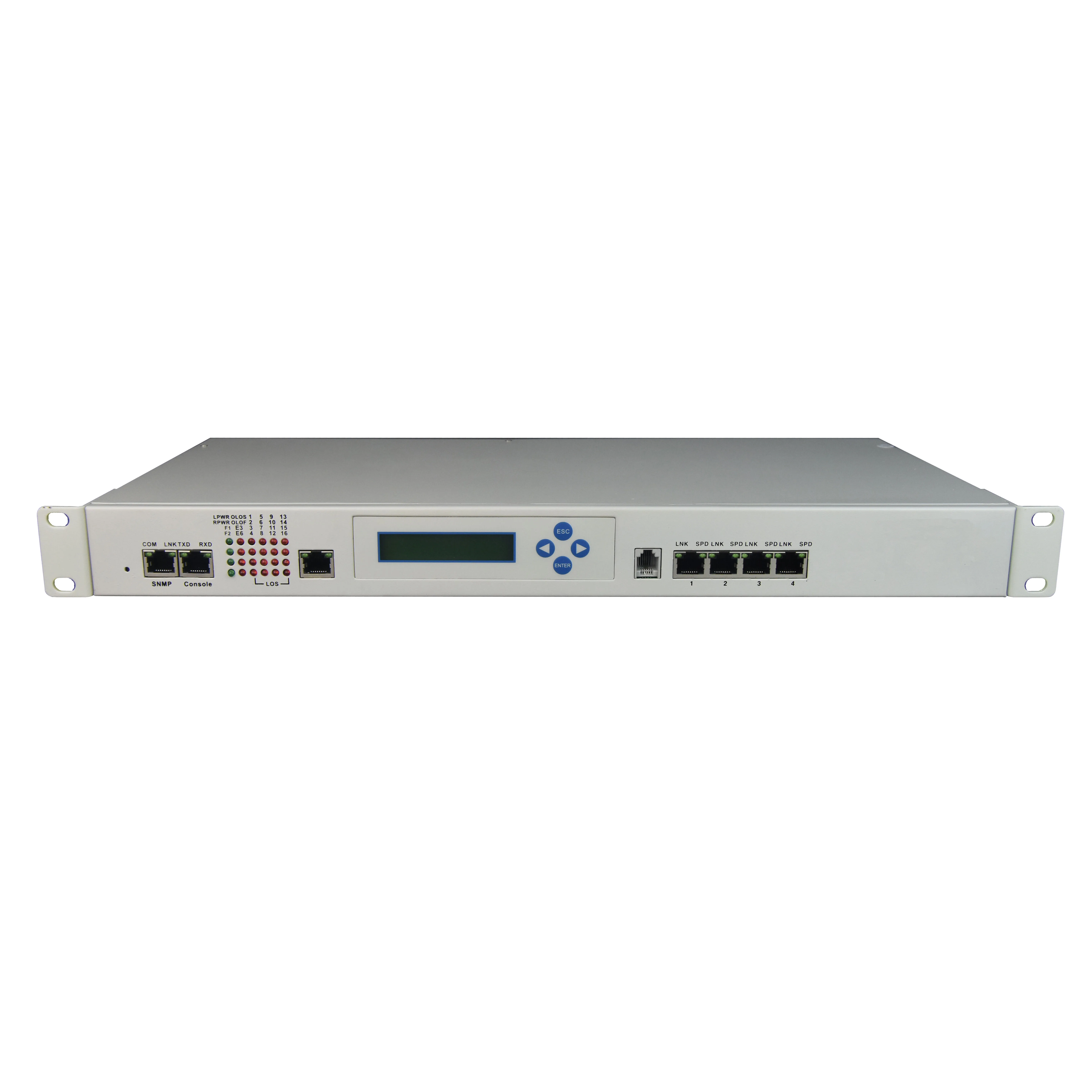 16 E1 over Fiber Converter 16 E1 +4GE PDH multiplexer With LCD  function