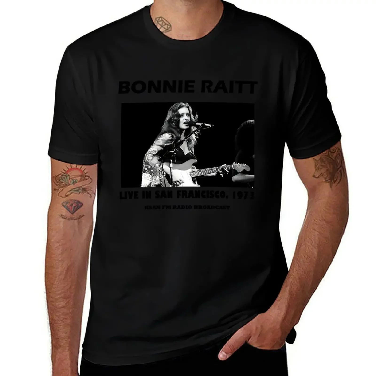 bonnie raitt T-Shirt cotton man t-shirts summer tops new edition outfits for men