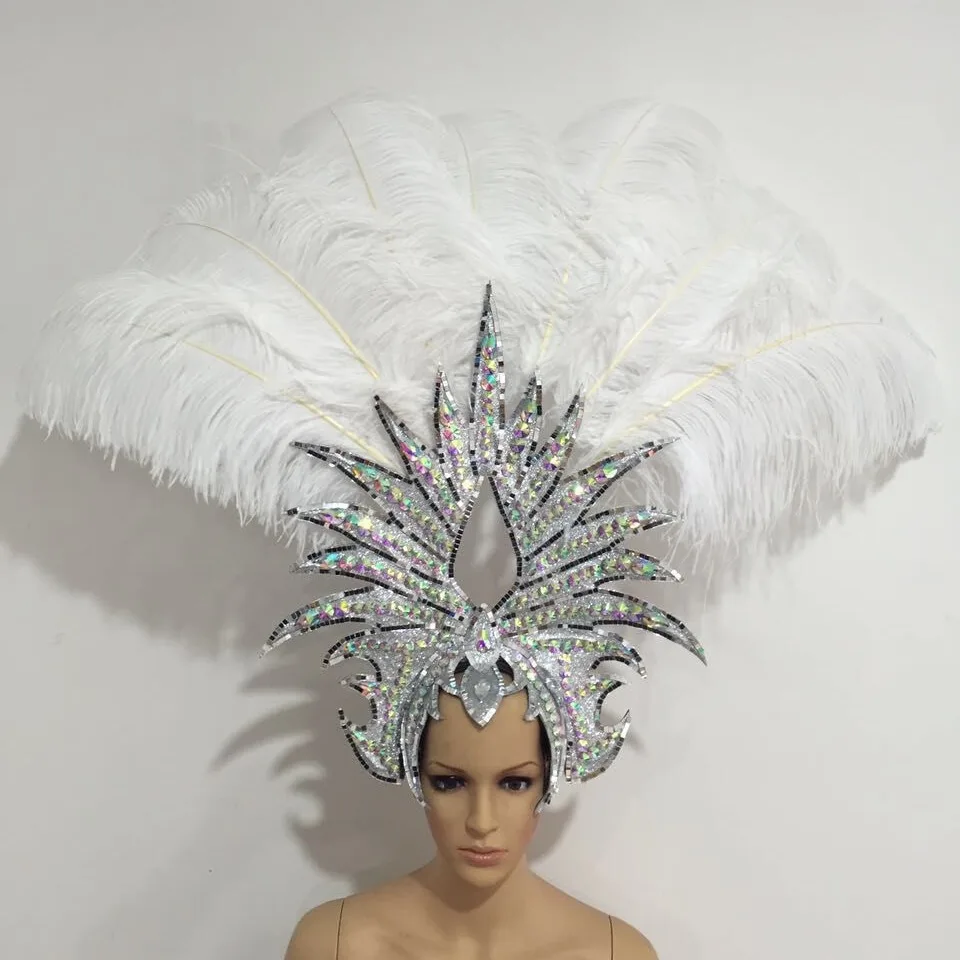 Beautiful  Customized Dyed Feather Headwear Performance Costume Decoration