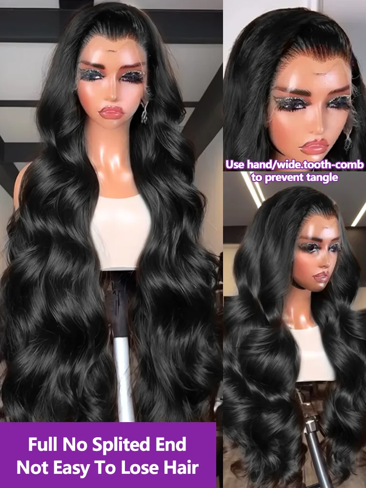 Rosa Beauty 13x4 HD Transparent Lace Front Body Wave Wigs Human Hair For Black Women 250 Density Brazilian Virgin Hair 13x6 HD Lace Frontal Human Hair Wigs Pre Plucked With Baby Hair