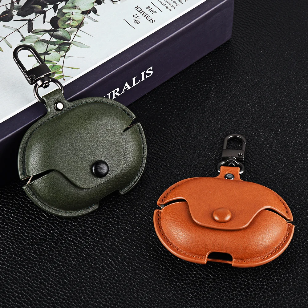 حافظة لهاتف هواوي فريبودز برو 2 حافظة حماية ناعمة من الجلد للرجال للهواتف الجديدة 5/pro/5i/4i/4 4E حافظة جلدية مع سلسلة مفاتيح