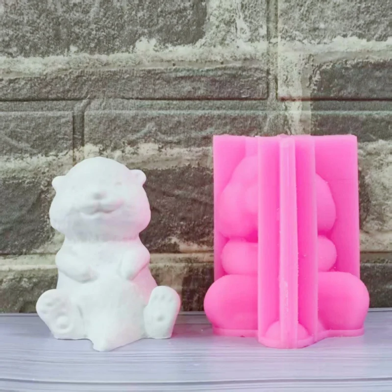 

Силиконовая форма «Сидящий морской енот» для изготовления гипсовых изделий, свечей и подсвечников своими руками