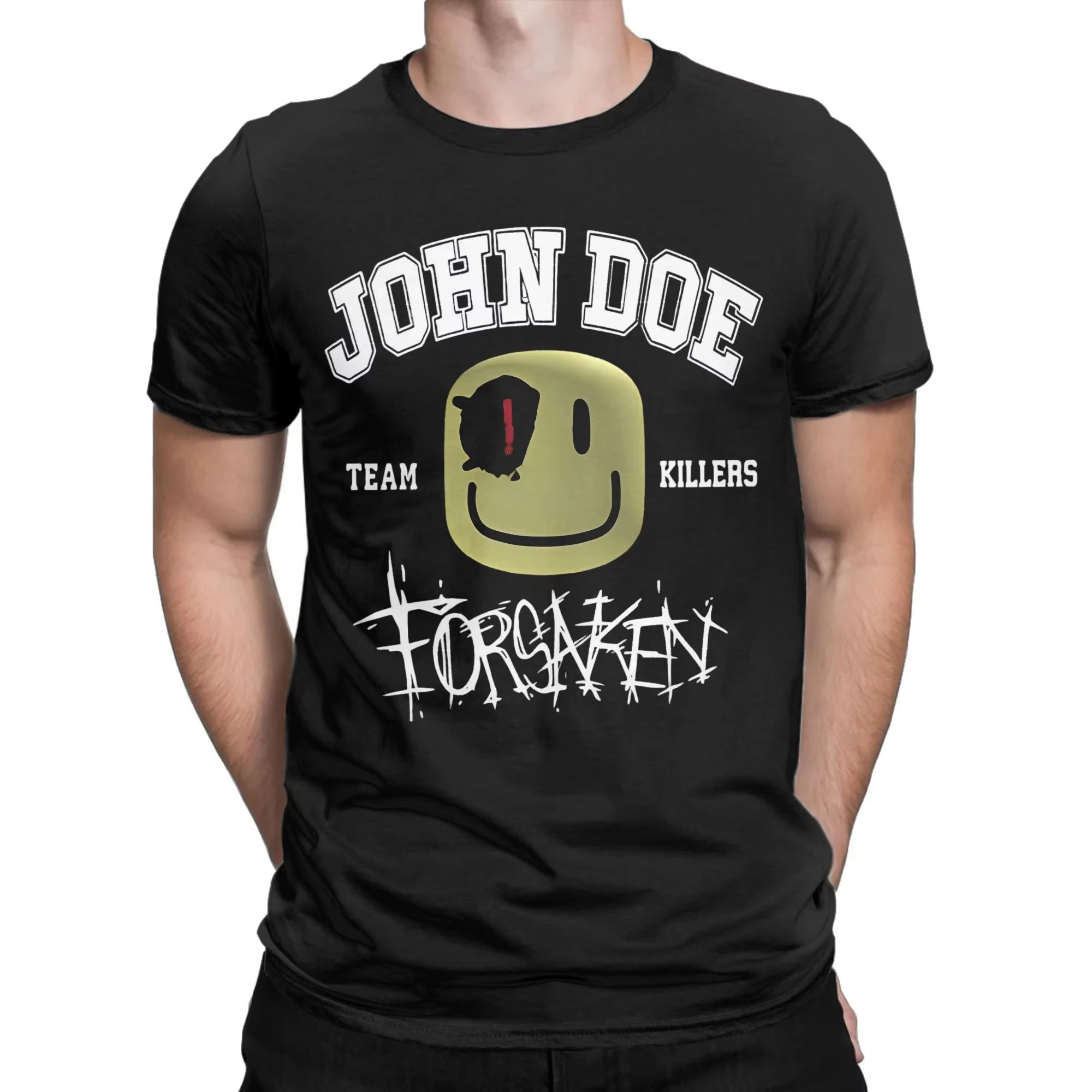 2026 Forsakens Game John Doe تي شيرت رجالي ونسائي ملابس علوية من القطن قمصان Ulzzang Crewneck كم قصير