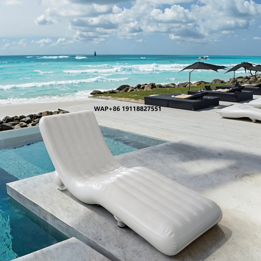 

2025 Cheap Inflatable Floating Chair Floating Recliner Water Sofa Bed Beach Pool Air Lounger Beach Mattress for Beach Vacation