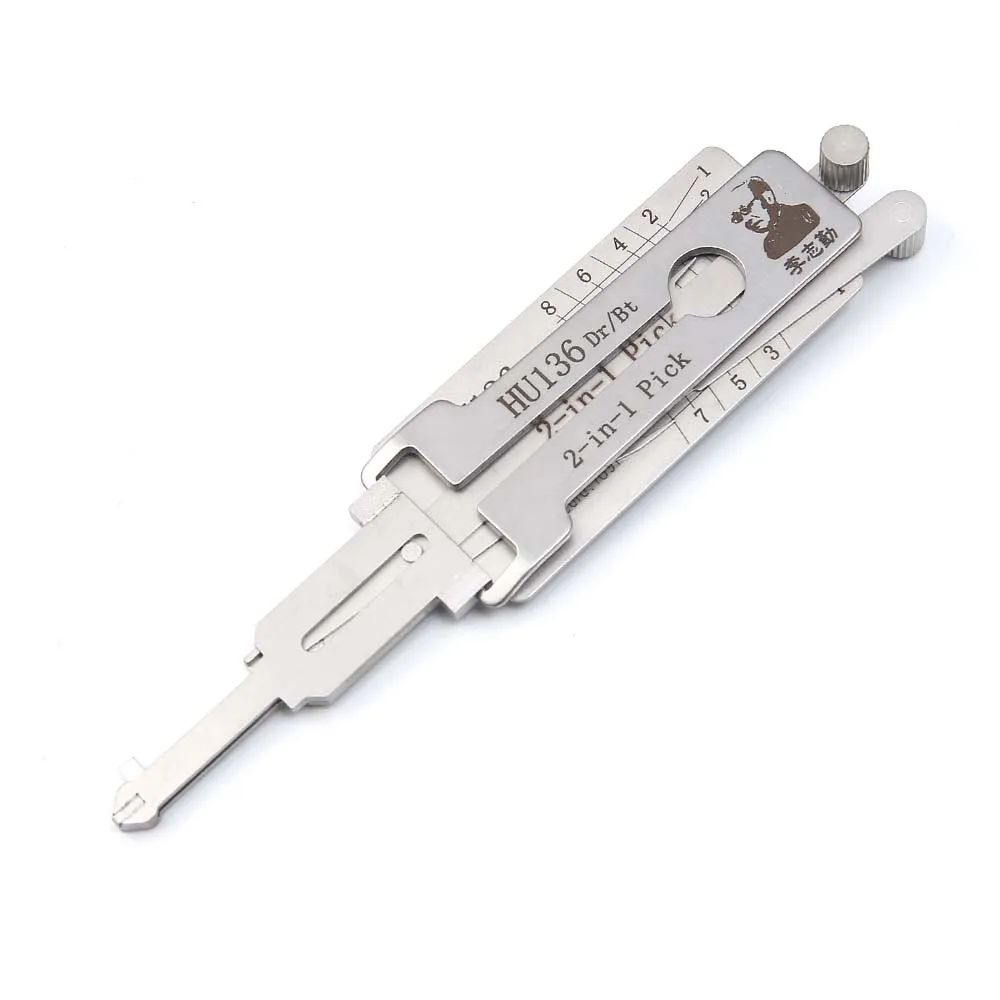 HU136 lishi 2in1 Tool for Renault Car Door Lock Cylinder Locksmith Supplies Repair Tools