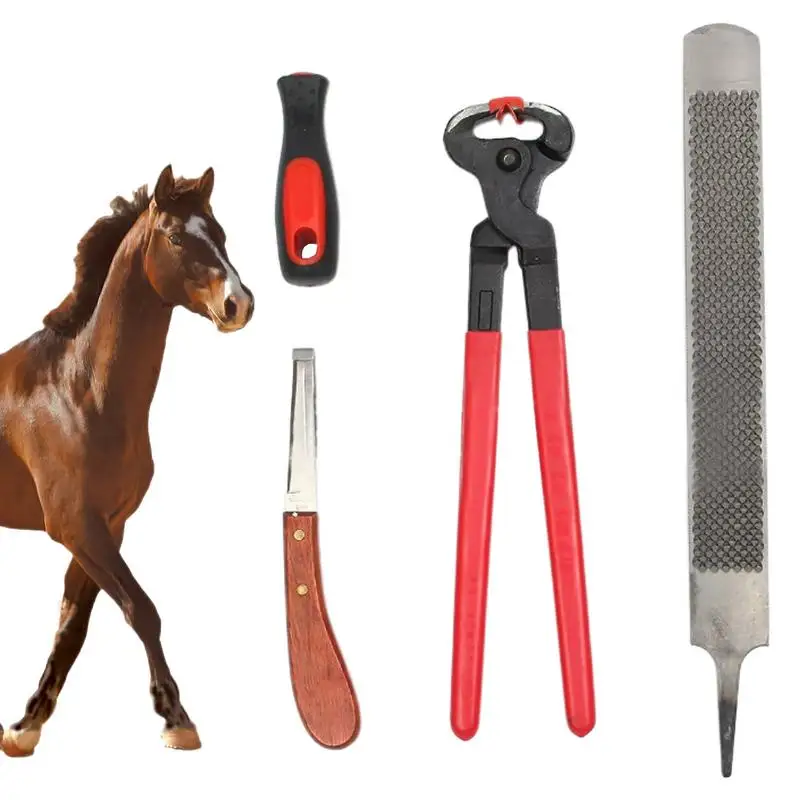 

Horse Hoof Trimming Tools Trimming Tool For Pony Ergonomic Multifunctional Nail Palm Set For Equine Grooming And Shearing