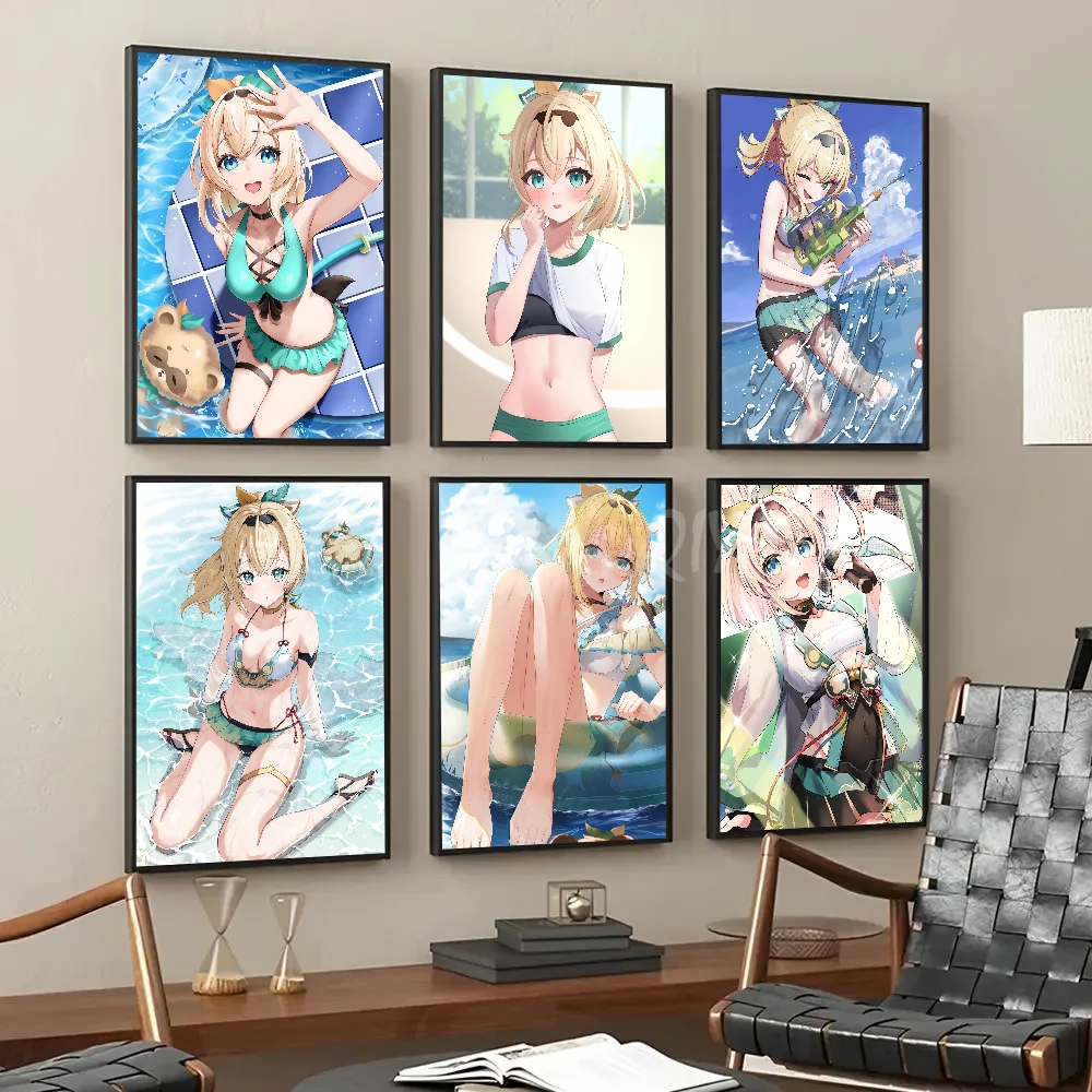 Kazama Iroha Hololive Vtube Game Anime Bikini Poster Paper Print Home Living Room Bedroom Entrance Bar Cafe Art Painting Decor