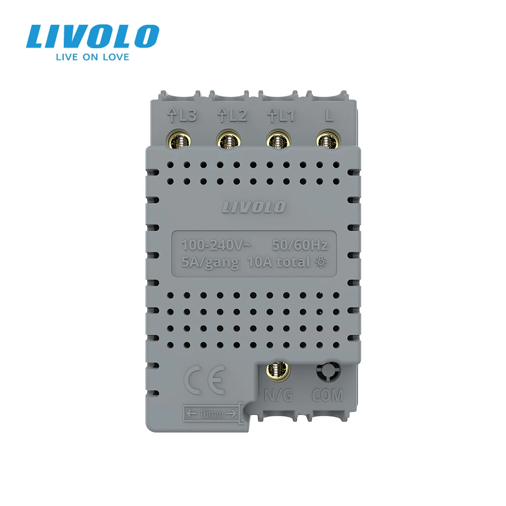 Livolo 3 Gang 1 Way Switch Module For US Standard Panels,AC 110-250V,Touch Screen Control