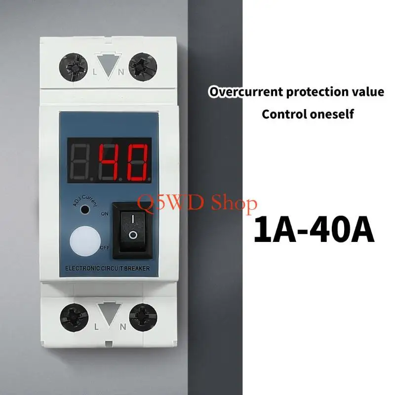 Immagine 3: Interruttori precisione con limitatore corrente regolabile Q5WD 40A per vari dispositivi