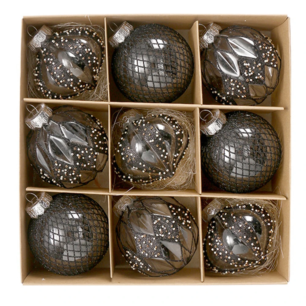 Christmas Ball Ornaments Set 8cm Party Decor Shatterproof PET Christmas Tree Decorations Gold Ball For Xmas Holiday Party Decor