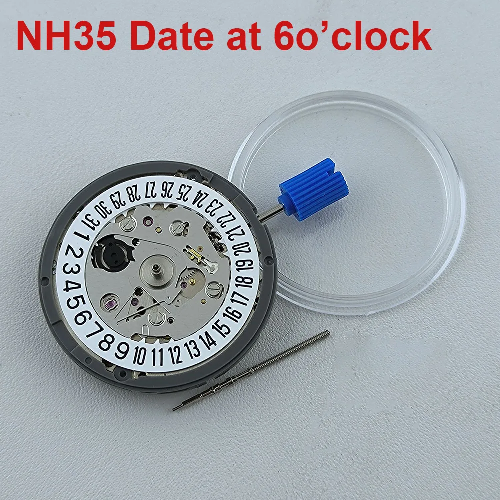 

NH35 movement date at 6o'clock automatic mechanical movement with 6 o'clock date window men's watch movement watch accessories