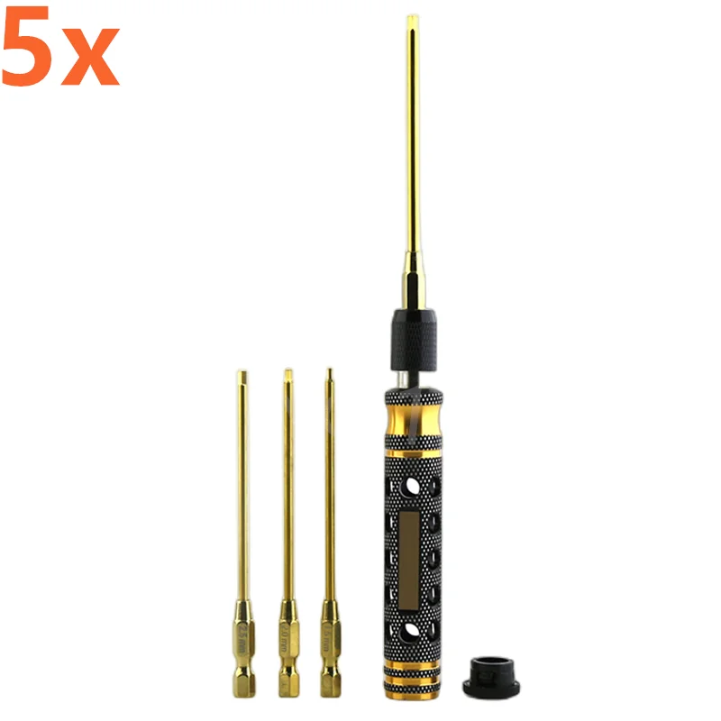 

5Sets New Metal Hexagonal Wrenches Screw Drivers Tools Kit 1.5mm 2.0mm 2.5mm 3.0mm 1.5/2.0/2.5/3.0mm for RC Car Model Multirotor