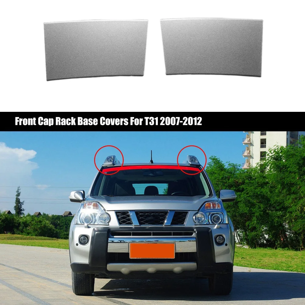 

ABHY-2PCS 26612JG00A RIM-DRIVING LAMP Roof Rail Front Cap Rack Base Covers Parts Accessories For NISSAN X-TRAIL X Trail T31 2007