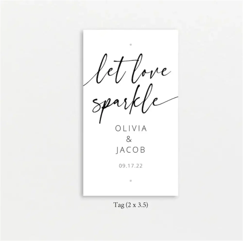 50pcs Wedding Sparkler Tag Template, Modern Calligraphy, Elegant Wedding Sparker Tags, Printable, Editable, Templett INSTANT Dow