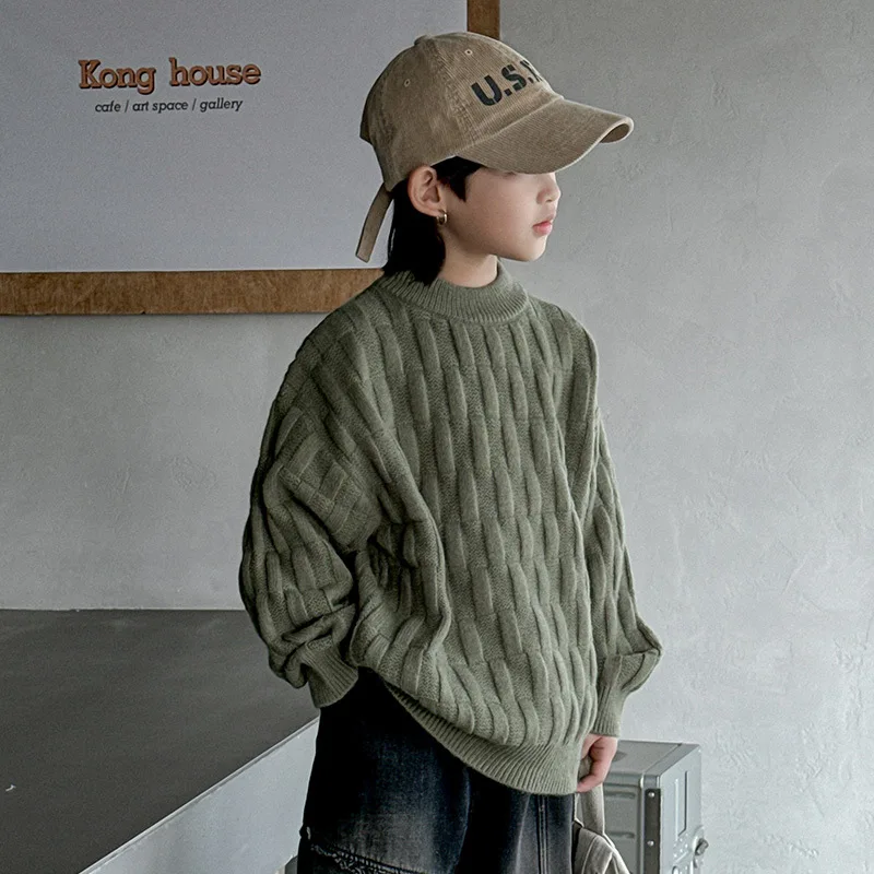 

6-16Y Oversize Boys & Girls unisex Sweater Autumn & winter kids boys winter knit sweaters coat kids clothes winter sweater