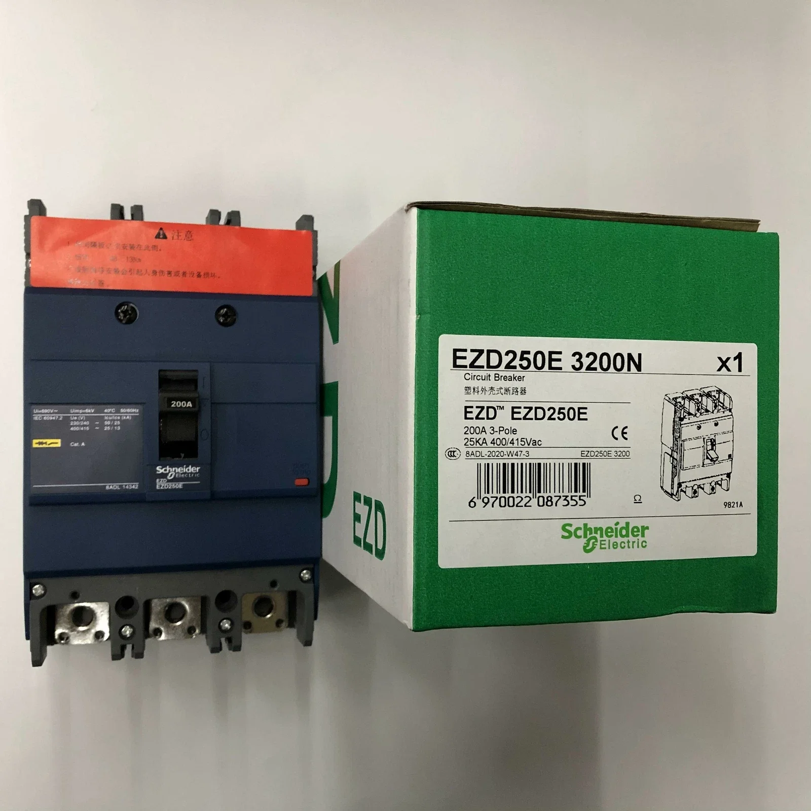 

Circuit breaker EZD250E3200N EZD250E EZD250E-200A 3P | 250A | 200A | 25KA