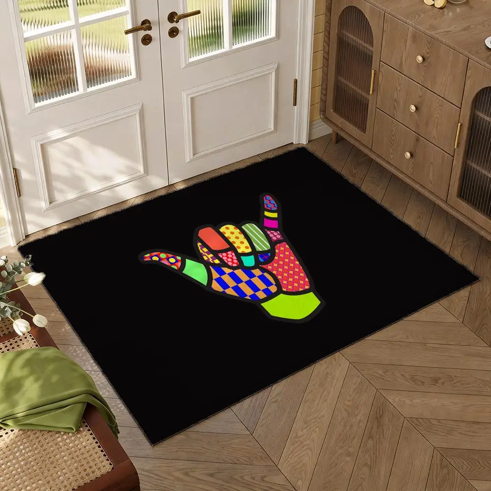 bold gesture Floor Mat Soft Thickened Flannel Door Mat Non-Slip Living Room Rug Home Decor