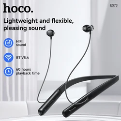 HOCO Comfortable Neckband Wireless Bluetooth 5.4 Earphone 14mm Speaker HiFi Stereo Audio Sports Earbuds Support For Smart Phone