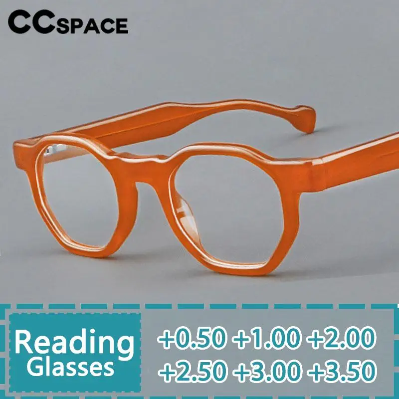 

R57621 High Quality Acetate Reading Glasses Spring Hinge Retro Optical Presbyopia Eyeglasses Diopter +50+100+150+200+300+350