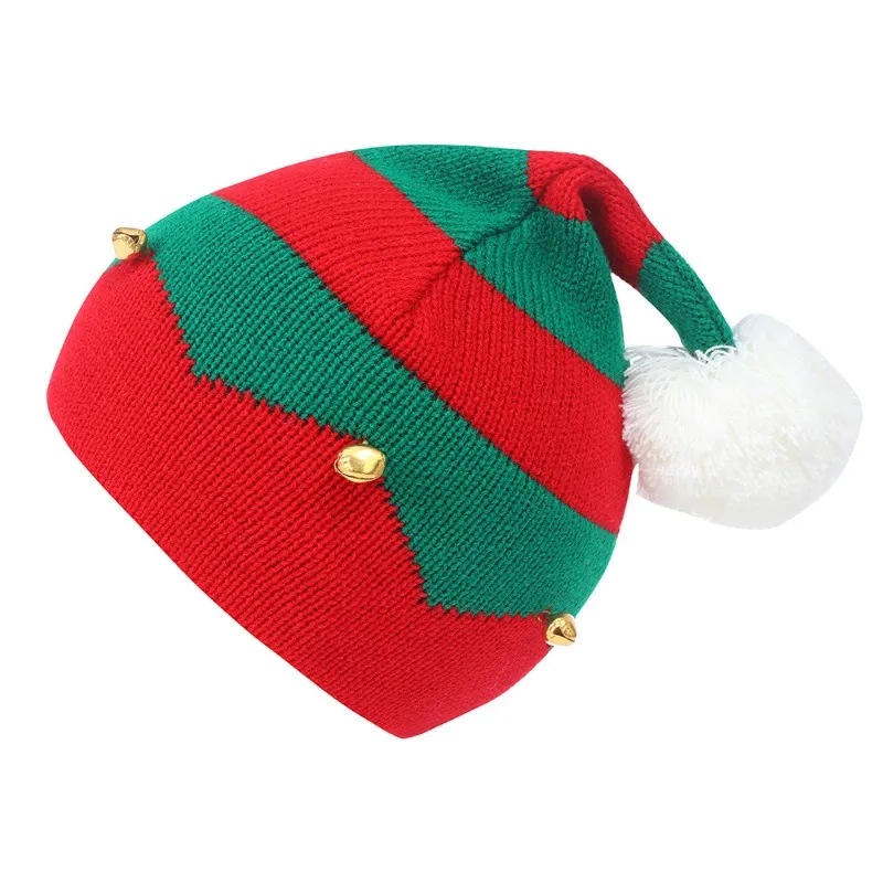 Parent Child Hat Autumn and Winter New Christmas Hat Bell Knitted Wool Hat Halloween Gift Christmas Hat Lolita Hat Mario Bros
