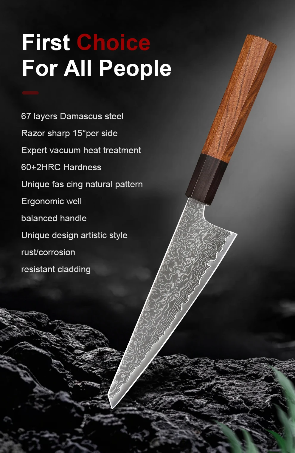 15,2 cm japanisches Honesuki-Messer, handgeschmiedeter Damaststahl, professionelle Küchenmesser, Chef, scharfes Mehrzweck-Ausbeinen, Kochutensilien – Detail 12